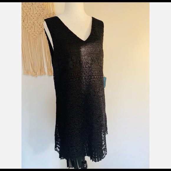 NWT CECE Black Lace Sleeveless Dress size 8P - Picture 3 of 15